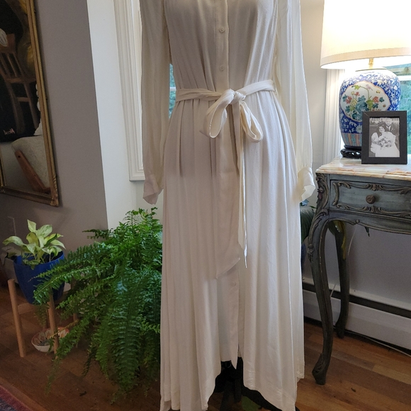 JCrew Ivory Midi Dress Size Large - Picture 2 of 11
